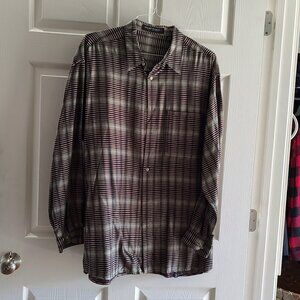 Jhane Barnes 100% Cotton Long Sleeve Button Down Casual Shirt XL